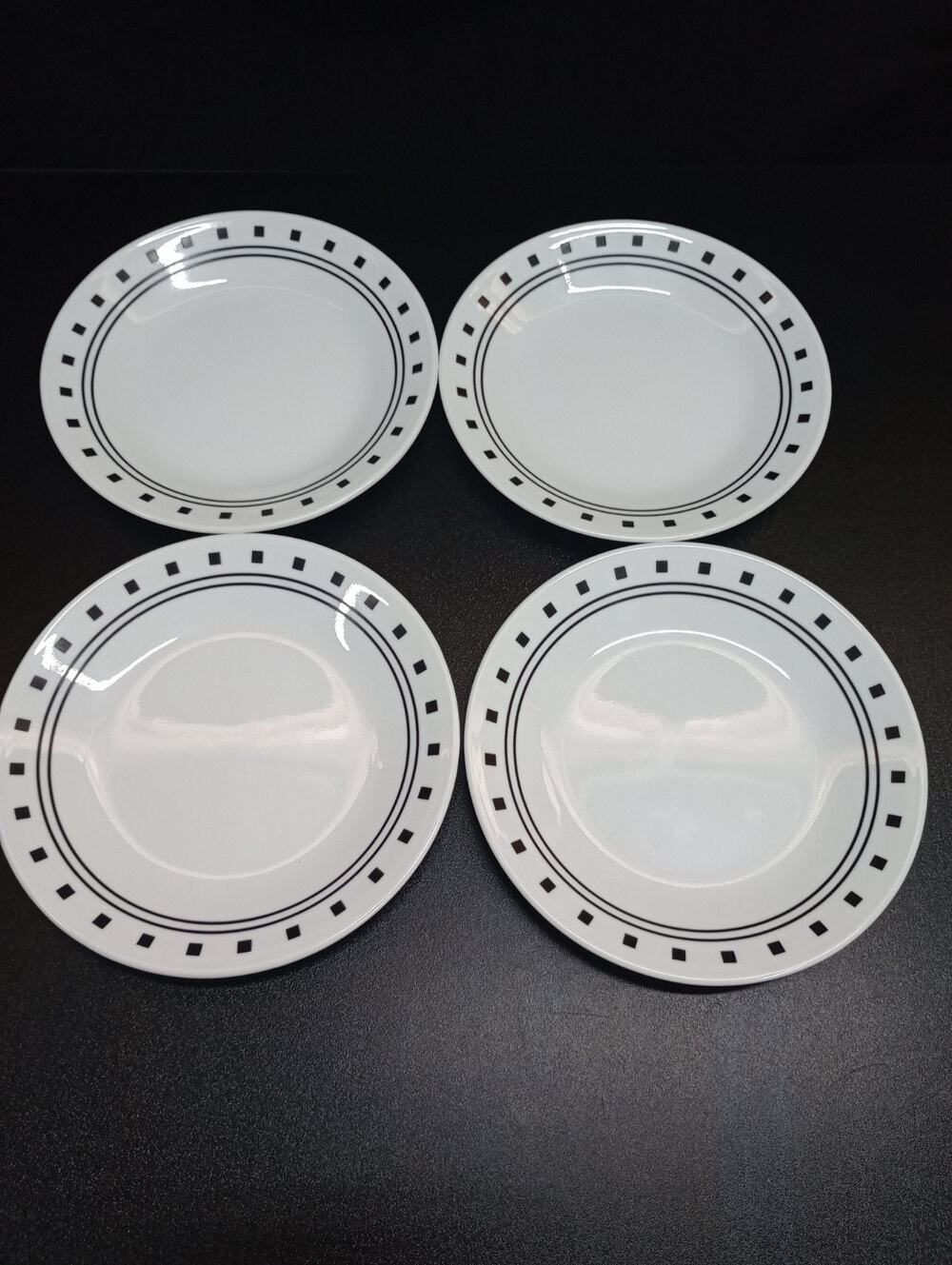 4 Corelle Vitrelle CITY BLOCK Bread Salad Dessert Plates 6-3/4"